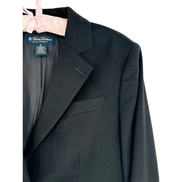 Brooks Brothers Loro Piana Black Italian Luxury Cashmere Blazer Jacket Workwear - Picture 3 of 16